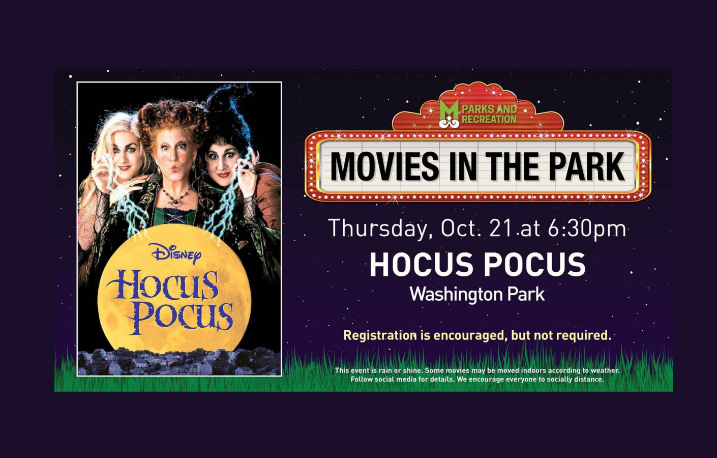 MOVIES IN THE PARK HOCUS POCUS