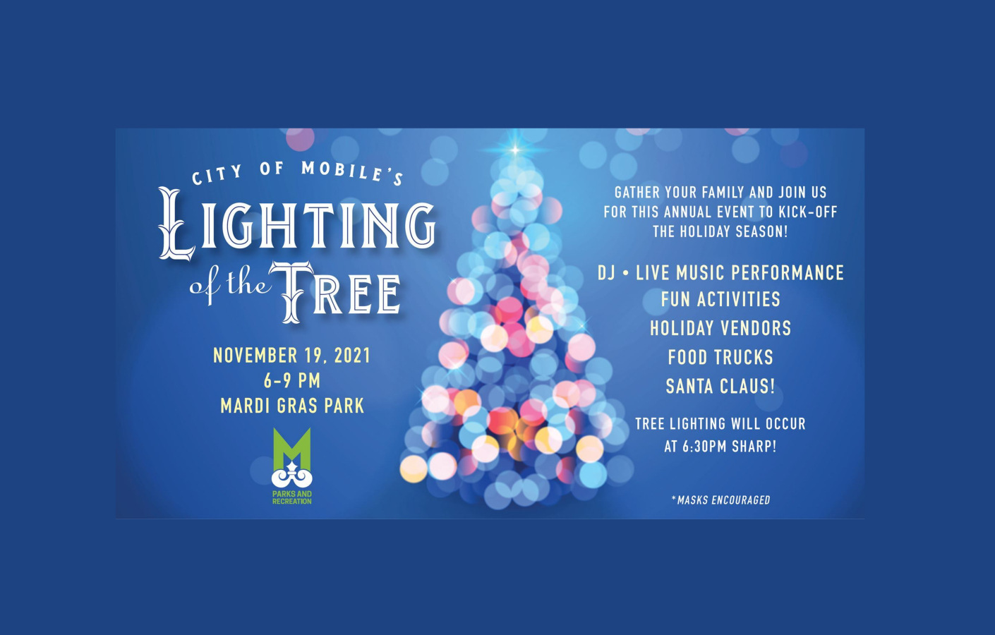 CITY OF MOBILE’S LIGHTING OF THE TREE