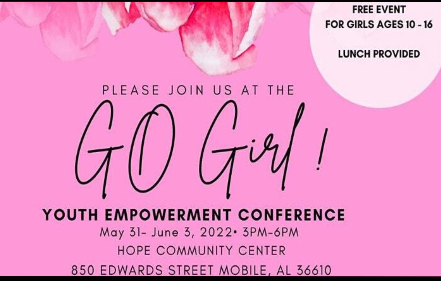 GO GIRL! YOUTH EMPOWERMENT CONFERENCE