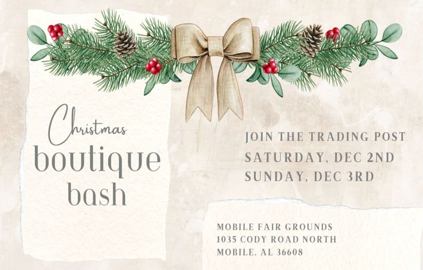 CHRISTMAS BOUTIQUE BASH