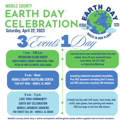 Mobile County Earth Day: 3 Events 1 Day